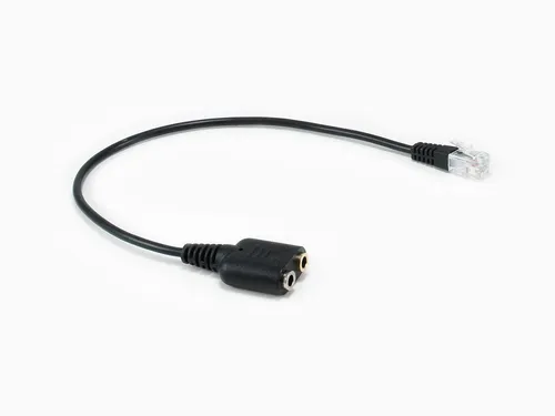 Equip Telefonkabel RJ9 auf 2x 3.5mm Klinke für Headset 25cm von Equip