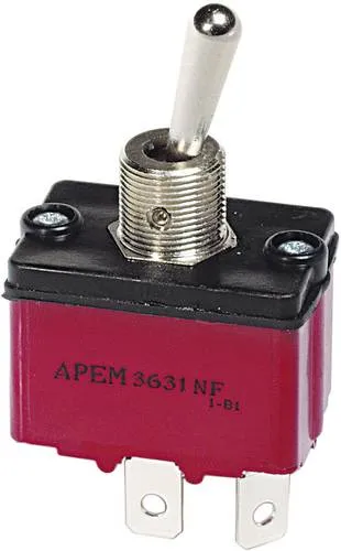 APEM 3649NF/2 Kippschalter - Kippschalter 250 V/AC, 6A, mit 2 x Ein/Aus/Eins rastend für zuverlässige Steuerung in verschiedenen Anwendungen.