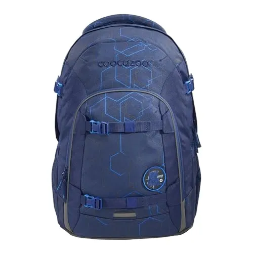 coocazoo Schulrucksack JOKER - Blue Motion, leicht und anpassbar mit Easy Grow System für optimalen Tragekomfort
