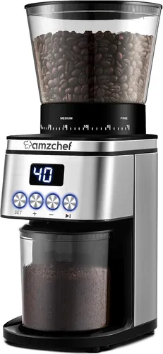 Produktbild AMZCHEF Kaffeemühle Elektrisch  30 Mahlgrade 300g Trichter Antistatisch  Leise
