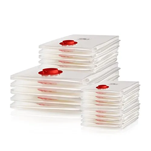 Blumtal Vakuum-Kompressionsbeutel - Vakuumbeutel für Kleidung - Vacuum Bags for Clothing - Staubsauger-Vakuumierbeutel im 20er Set (S, M, L)