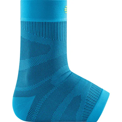 Bauerfeind Sports Unisex Compression Ankle Support blau - Bandagen für aktiven Schutz: Die nahtlose Kompression verbessert die Tiefenwahrnehmung beim Sport und minimiert Verletzungsrisiken. Atmungsaktiv und waschbar bei 40°C – für höchsten Komfort und Bewegungsfreiheit.
