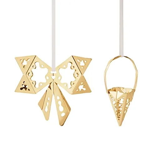 Georg Jensen Holiday Bow & Cone Ornament Set von Sanne Lund Traberg