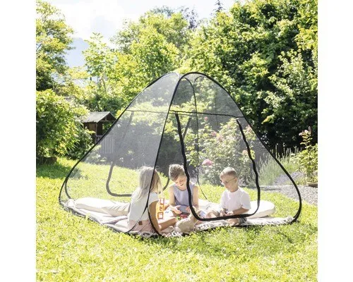 Insektenschutz Pop-Up Mosquitonetz anthrazit 140x200 cm - Fliegengitter für Fenster und Türen, einfach aufstellbar und optimaler Schutz vor Insekten mit modernem Design.