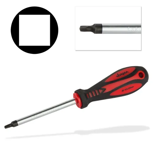 Vierkant Schraubendreher Schraubenzieher 3,5x8x100 magnetisch Chrom-Vanadium