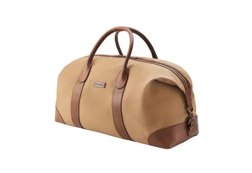 DRAKENSBERG Weekender 'David' (L) - Vintage Reisetasche - Weekender aus robustem Canvas und echtem Leder, erweiterbar auf 80L, ideal für Reisen bis 7 Tage, handgemacht und zeitlos im Vintage-Look.