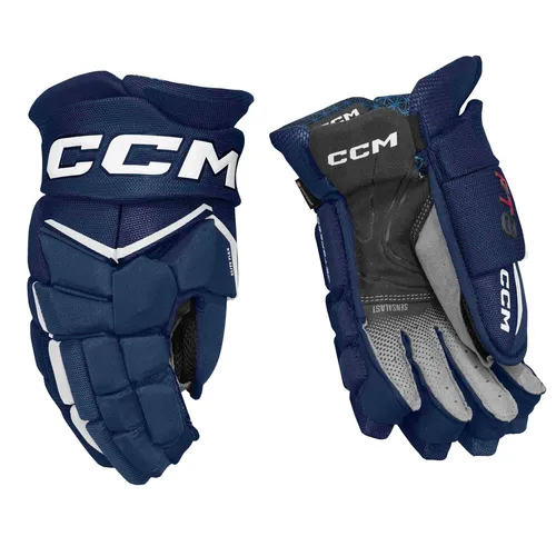CCM JETSPEED FT8 Senior Eishockeyhandschuhe - Hochwertige Eishockeyhandschuhe in navy/weiß, Größe 13 Zoll, für optimale Beweglichkeit und Schutz während des Spiels. Ideal für Senioren und vielseitig einsetzbar.