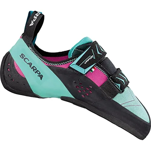 Scarpa Damen Vapor V Kletterschuhe (Größe 41, türkis) - Kletterschuhe für Damen, ideal für präzises Klettern und Mikrotritte, bieten eine perfekte Kombination aus Feinfühligkeit und Aggressivität.