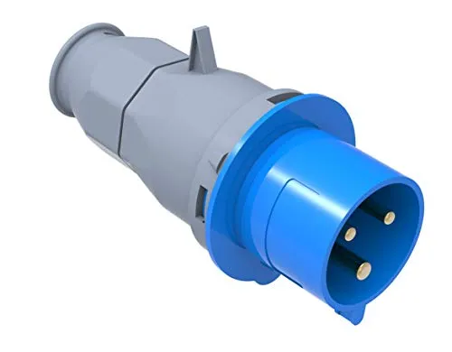 AW-Tools CEE Stecker Camping 32A/230V 3-polig blau 6h IP44 Caravan Boot 2P+E
