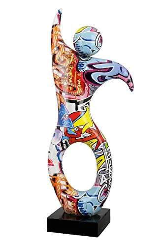 Casablanca Deko Figur Skulptur Tänzer XL - Moderne Kunst für Ihr Zuhause - Statuen - Einzigartige Dekofigur aus Kunstharz, Höhe 36,5 cm, perfekt für Street Art Fans und als besonderes Geschenk.