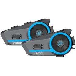 ASMAX D9 FC-Moto Edition Bluetooth Kommunikationssystem Doppelset - Motorrad-Headsets, kompaktes Intercom für bis zu 4 Personen, ideal für klare Kommunikation während der Fahrt.