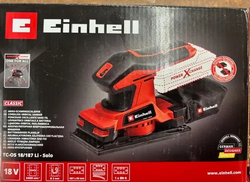 Einhell TC-OS 18 187 Li-Solo - Akku Schwingschleifer 18 V, kompakt und ideal für präzises Schleifen ohne Kabelgewirr