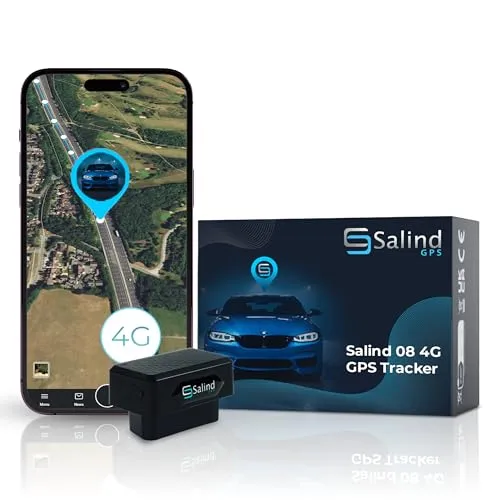 SALIND GPS - 4G OBD GPS Tracker für Auto und LKW - Straßennavigation mit globaler Echtzeit-Ortung, einfache Installation über OBD2 und kein ständiges Aufladen nötig.