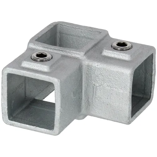 Eckverbinder 90°, durchlaufend, für Quadratrohr 40 mm