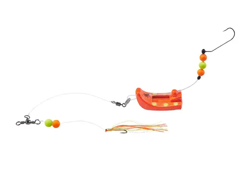 Balzer Plattfisch Perchman Rig, Rot-Gelbe Punkte, 80g