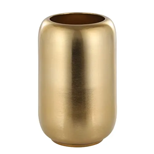 EGLO LIVING Metallvase Abucay - Elegante Deko Vase für Wohnzimmer - Vase aus gebürstetem Messing, ideal für Trockenblumen und perfekt kombinierbar mit Brass Chic Einrichtungen. Höhe 24 cm, ein stilvolles Geschenk für jeden Anlass.