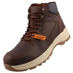 Dockers by Gerli 53KL102400360 Herren Stiefel, Braun, Größe 40 - Hochwertige gefütterte Lederstiefel für Herren in Dunkelbraun. Robuste, rutschhemmende Sohle und kuscheliges Fleecefutter sorgen für Komfort an kalten Wintertagen.