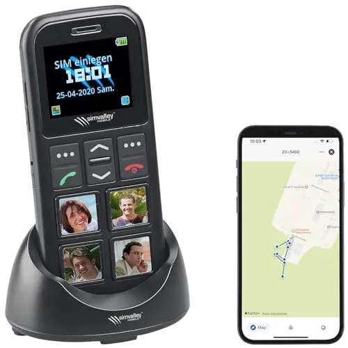 simvalley MOBILE 4G-Senioren-Handy RX-850 mit Garantruf Easy