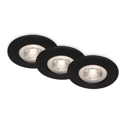 BRILONER Leuchten 3er Set LED Einbauleuchten - Ultraflache Einbaustrahler für das Bad mit IP44 Spritzwasserschutz, dimmbar per Wandschalter und 480 Lumen pro Strahler für optimale Beleuchtung.