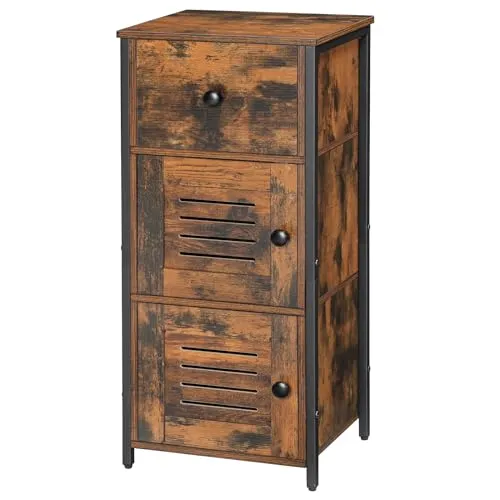 HOOBRO Beistellschrank im Vintage-Stil mit Schublade
