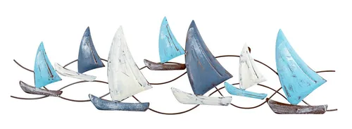 Levandeo® Wandbild Segelboot, maritimes Design für Ihr Zuhause - Kunstdrucke mit hochwertigem Segelboot-Motiv in Blau, Grau und Weiß, ideal für eine maritime Atmosphäre.