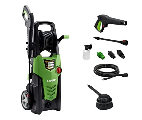 Lavor Hochdruckreiniger Planet 160 WPS mit Reinigungsprogammen WPS, Schlauchtrommel und rotierender Bürste, Druck 160 bar maximal Fördermenge 510 L/Stunde maximal 2500 Watt