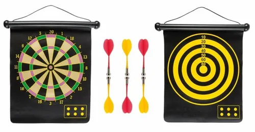 Idena Magnet-Dart mit 6 Magnet-Pfeilen 2-seitig bespielbar
