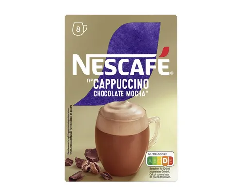 NESCAFE Kaffee, Nescafe Typ Cappuccino Chocolate Mocha 8x17g Packung 136g