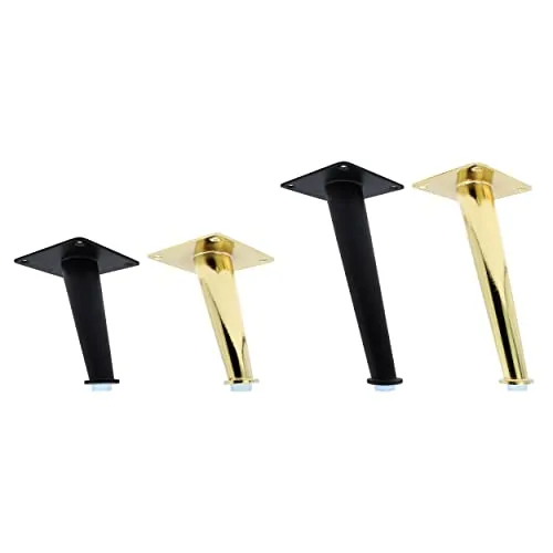 4X Möbelfüße CONICAL Design, stabile Scandic Stahlfüße für Sofa & Bett - Möbelfüße im modernen Scandic-Design, ideal für Upcycling-Projekte. Mit hoher Belastbarkeit und unsichtbarer Montage, perfekt für ein stilvolles Zuhause.