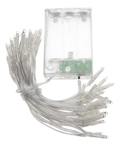 VBS Lichterkette, mini, 40LEDs mit Timer in weiß von VBS