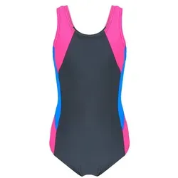 Aquarti Badeanzug Aquarti Mädchen Badeanzug mit Ringerrücken blau|grau 146