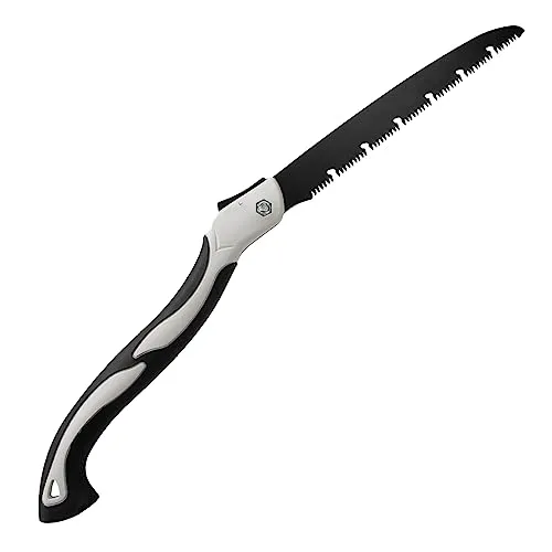 Klappsäge Karbonstahl Astsägen 30cm Gartensäge mit Sicherheitsverschluss und Ergonomischer Handgriff Präziser Schnitt für Dicke Stämme und Äste