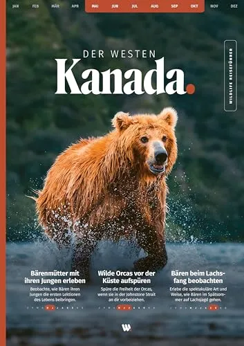 Produktbild WILDLIFE TOUR GUIDE Reiseführer Kanada Westen: Dein ultimativer Roadtrip-Guide mit einzigartigen Routen für Frühling, Sommer und Herbst (Mai bis ... und Walbeobachtungen (inkl. Karten & App)