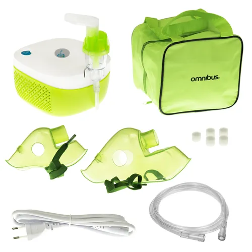 Elektrischer Omnibus Nubi Inhalator Inhaliergerät Set für Kinder und Erwachsene