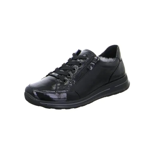 ARA Damen Osaka Sneaker, Schwarz, 4 - Damen-Sneaker mit Wechselfußbett für optimalen Komfort und High Soft Bamboo für eine angenehme Fußklima.