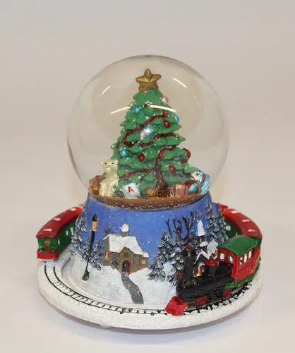 X-Mas Dekospieluhr, Glas, 25x17x16 cm - Besondere Weihnachtsdekoration aus Glas in festlichen Farben, ideal für eine stimmungsvolle Winterdeko und ein Highlight in jedem Zuhause.