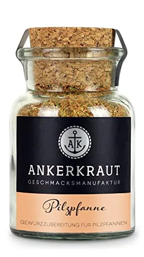 Ankerkraut Pilzpfanne Gewürzmischung 75g - Kräuter-Mischung für Champignons, Austernpilze und Steinpilze, im eleganten Korkenglas. Verleiht deinen Gerichten mit frischen Kräutern und ohne Zusatzstoffe besonderen Pepp!
