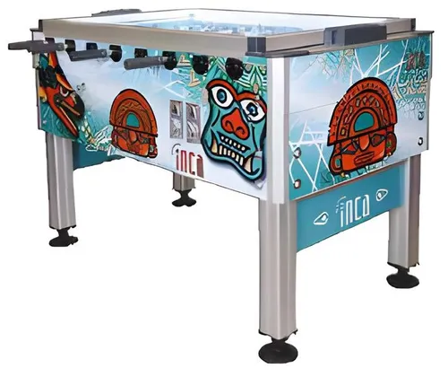 Professioneller Kickertisch aus Aluminium und MDF – Mehrfarbig