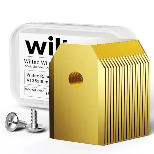 Wiltec Rasenroboter Messer Set Titan V1 35 x 18 mm – 18 Stück - Klingen für Mähroboter, Rasenmäher Ersatzmesser kompatibel mit verschiedenen Modellen