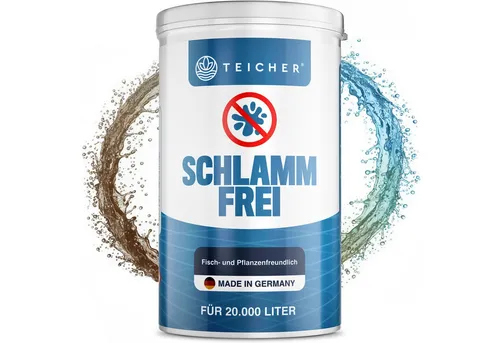 Teicher Teichschlamm Entferner Schlammfrei - Effektive Teichreinigung mit Sauerstoff - Effizienter Teichschlammentferner für klares Wasser in nur 30 Minuten. Frei von Chemie, ideal für Fisch und Pflanzen. Einfach anzuwenden – für einen schönen Teich ohne unangenehme Gerüche.