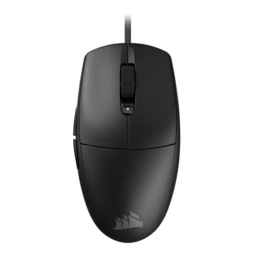Corsair M55 – Leichte FPS-Gaming-Maus mit 16.000 DPI - Gaming-Maus mit ergonomischem Design für Links- und Rechtshänder. Mit nur 55 g und 16.000 DPI sorgt sie für präzise Steuerung und Komfort während stundenlanger Gaming-Sessions.