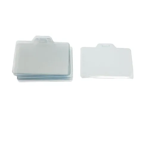 sourcing map 20 Stück Ausweishalter 8,5 x 5 cm klar Kunststoff Namensschild Business ID Card Holder