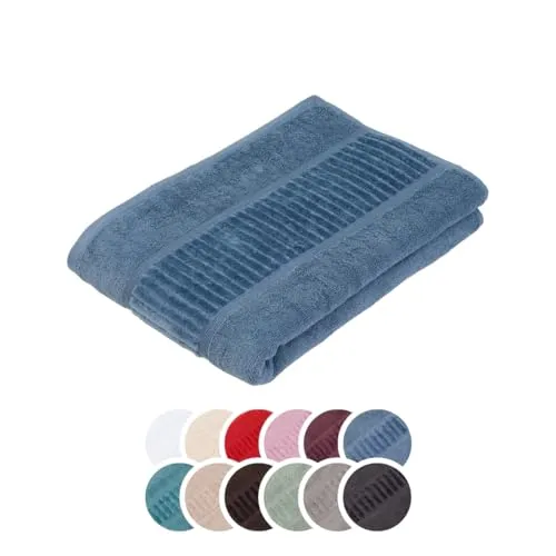 liebling Duschtuch Bio Baumwolle, Serie Organic, 500 gr. / m², 70 x 140 cm, 60 Grad, saugstark, schnelltrocknend, Farbe: Blau