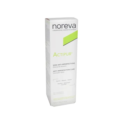 Noreva Actipur Anti-Imperfections Day Treatment 30Ml - Tagespflege für ein reines Hautbild, reduziert Unreinheiten und sorgt für einen ebenmäßigen Teint.