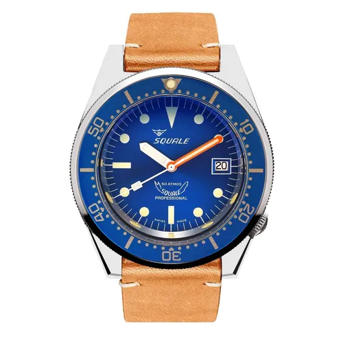 Squale 1521OCN.PC Automatische Taucheruhr mit Lederarmband
