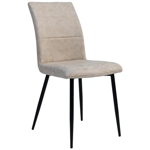 Bequeme Esszimmerstühle in Lederoptik in beige von TRISENS