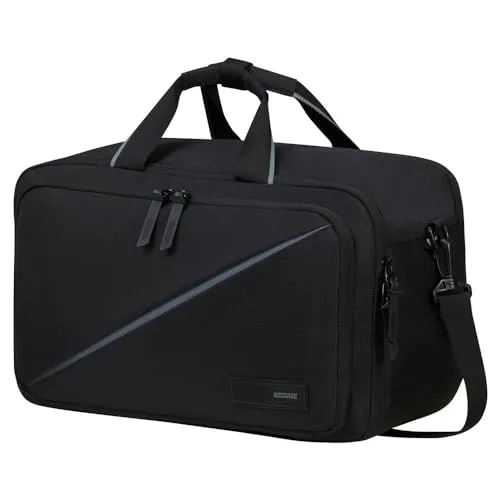 American Tourister Take2Cabin 3-Way Boarding Bag 40 cm - Black - Reisetaschen: Ideal für Flugreisen mit Laptop- und Tablet-Fach, Smart Sleeve für einfachen Transport und aus nachhaltigem RecyclexTM-Gewebe gefertigt.
