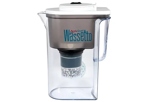 AcalaQuell Wassetto Wasserfilter mit Mikroschwamm & Filterkartusche - Hochwertiger Kannenfilter für sauberes, wohlschmeckendes Wasser. Mit innovativer ReNaWa®-Technologie entfernt er über 99% Verunreinigungen und passt perfekt in den Kühlschrank.