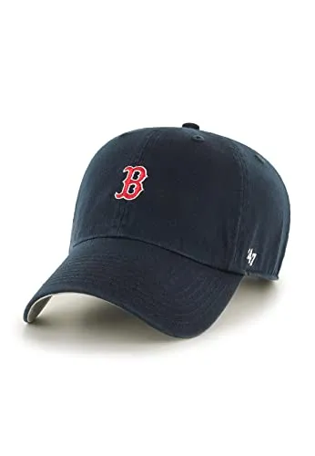 BASE RUNNER Boston Red Sox Adjustable Cap - Unisex Baseballcap in Navy, aus 100% Baumwolle, ideal für sportliche Freizeitaktivitäten und den Sommer.