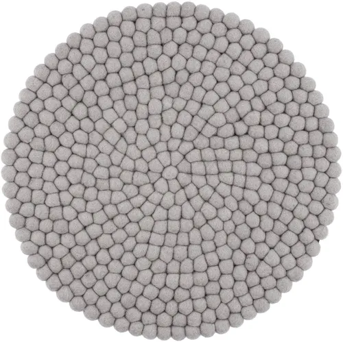 myfelt Stuhlkissen Filzkugel Sitzauflage ⌀ 36 cm in grau von myfelt